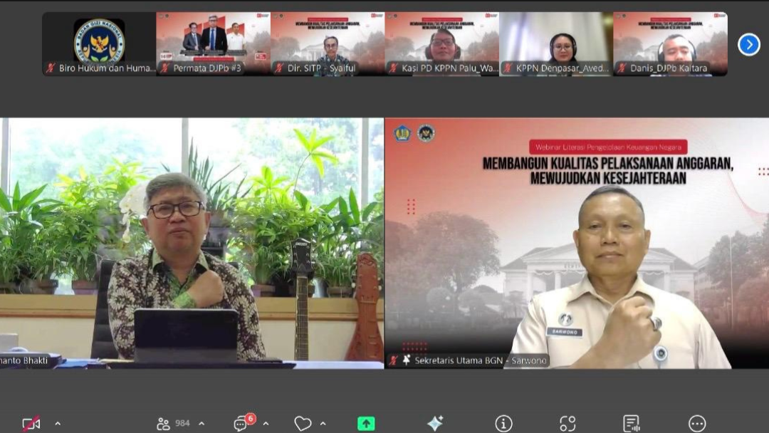 Tingkatkan Kualitas Anggaran, BGN Gayo Lues dan Kemenkeu Selenggarakan Webinar Literasi Keuangan